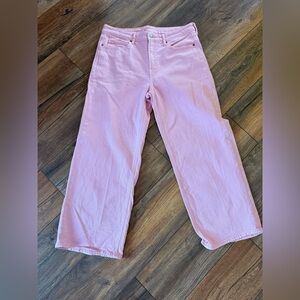 Old Navy Wide Leg Pink Jeans - 12 Petite